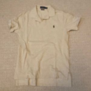 Men’s Ralph Lauren polo shirt. Maybe worn once. Great condition. Oatmeal color .